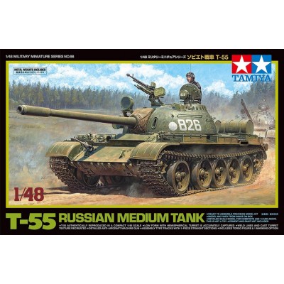 T-55 RUSSIAN MEDIUM TANK - 1/48 SCALE - TAMIYA 32598